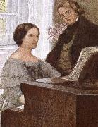 johannes brahms clara and robert scumann oil